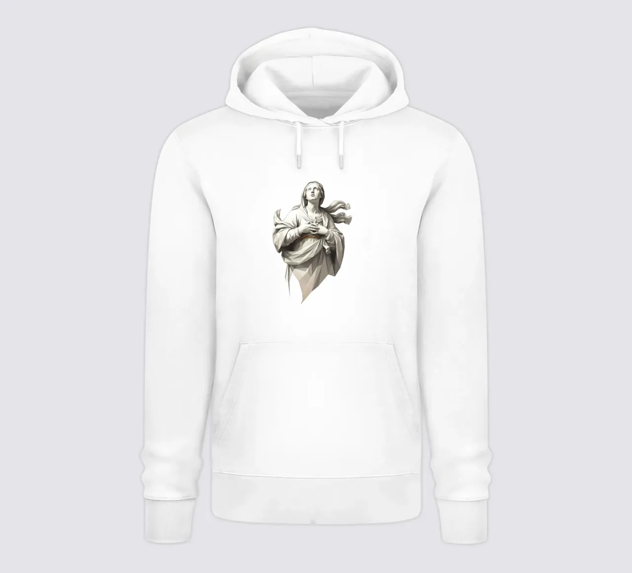 Statua dell'angelo Anima Benedetta Lowpoly felpa con cappuccio da Low Profile