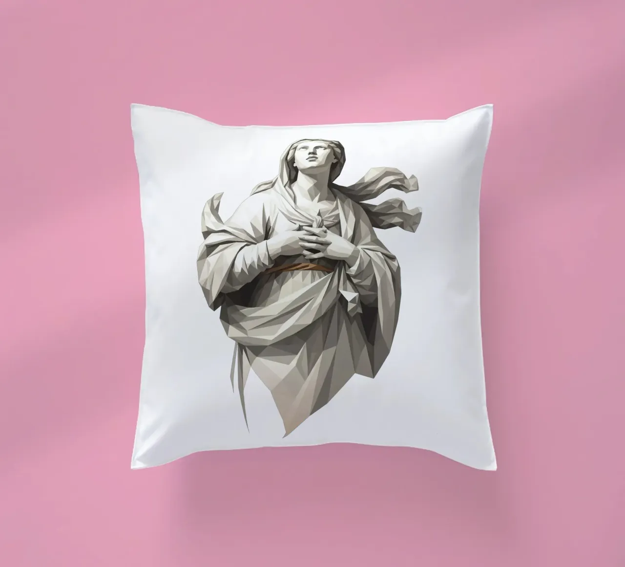 Statua dell'angelo Anima Benedetta Lowpoly cuscino da Low Profile