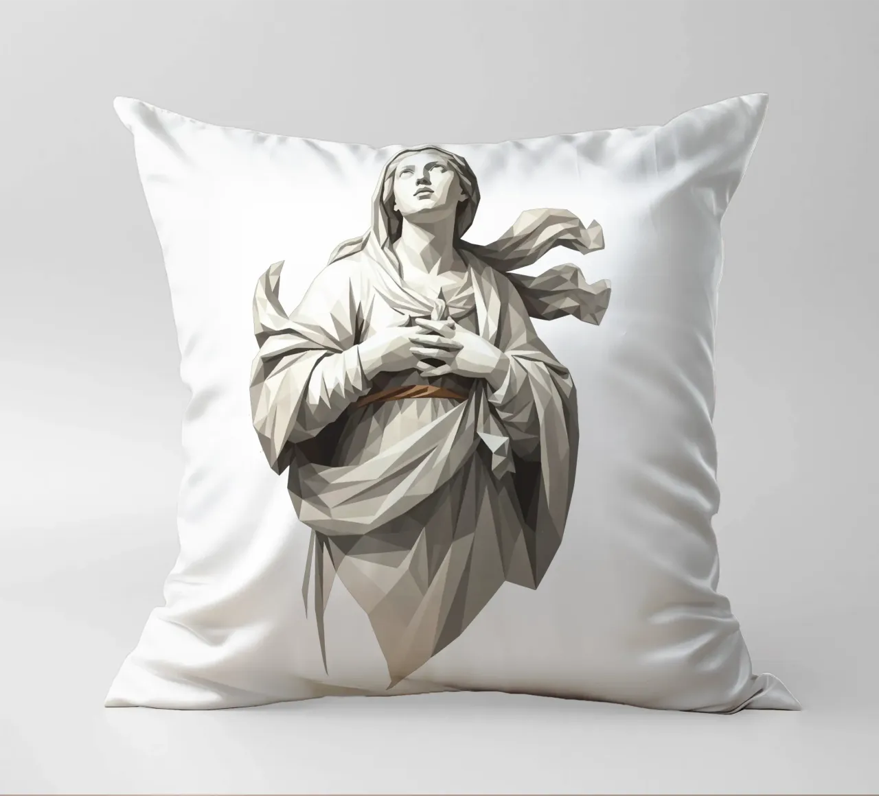 Statua dell'angelo Anima Benedetta Lowpoly cuscino da Low Profile