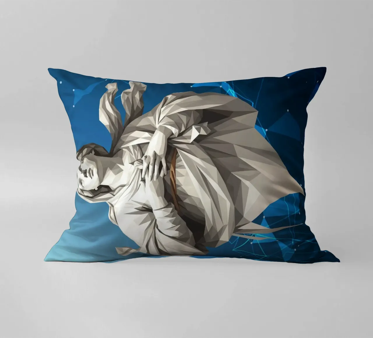 Statua dell'angelo Anima Benedetta Lowpoly cuscino da Low Profile