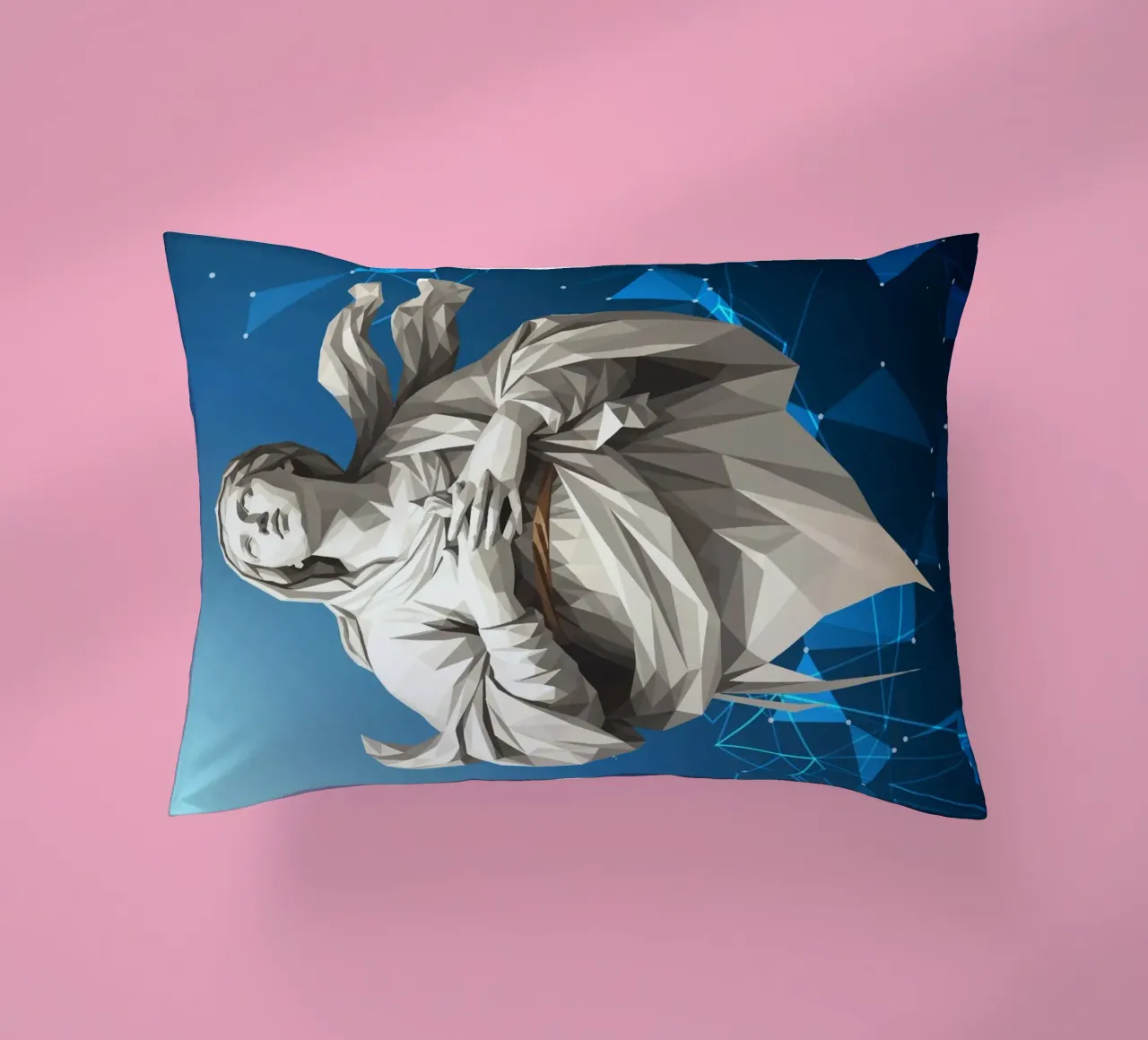 Statua dell'angelo Anima Benedetta Lowpoly cuscino da Low Profile