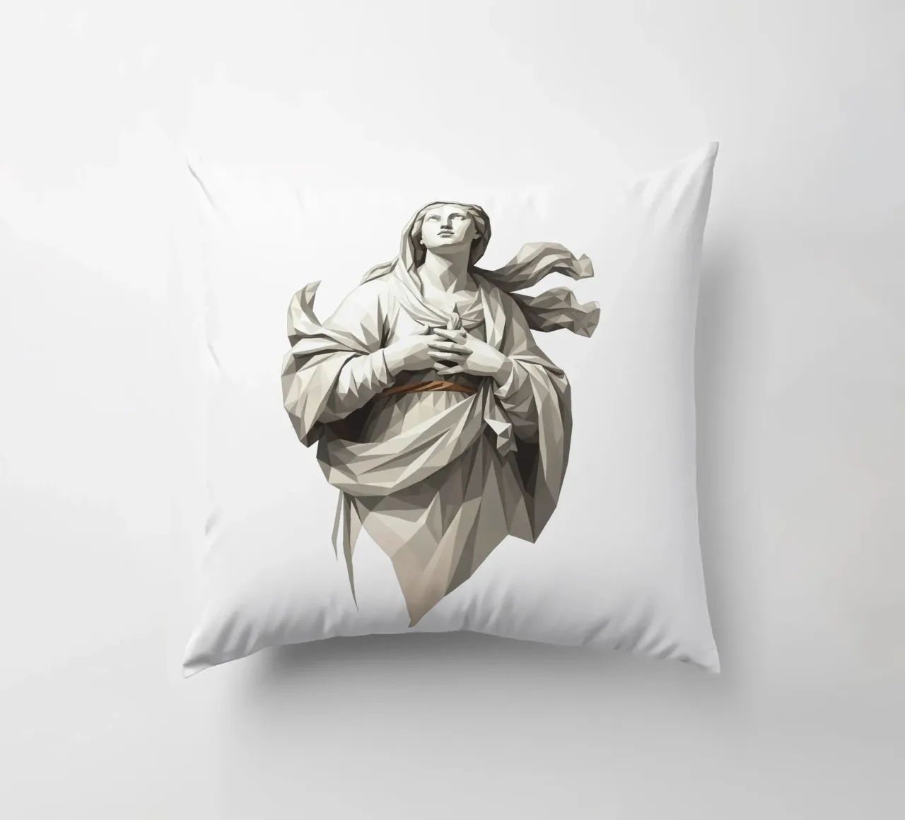 Statua dell'angelo Anima Benedetta Lowpoly cuscino da Low Profile