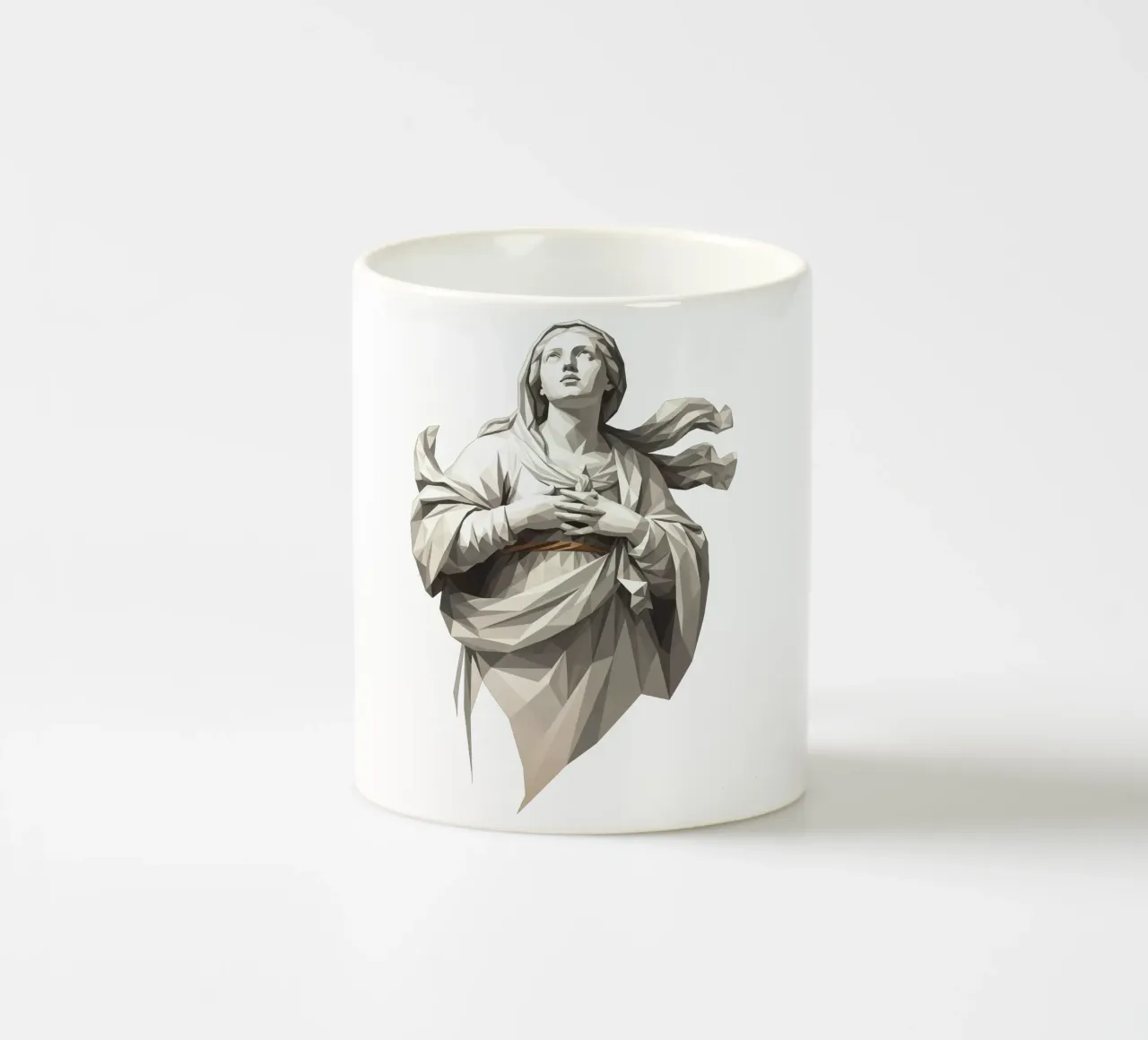 Statua dell'angelo Anima Benedetta Lowpoly tazza in ceramica da Low Profile