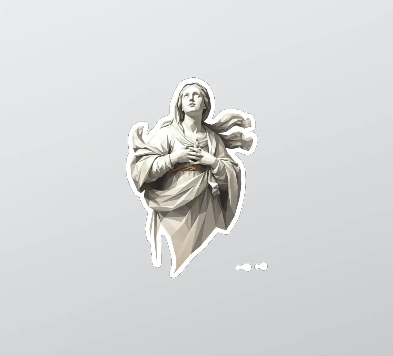 Statua dell'angelo Anima Benedetta Lowpoly adesivo da Low Profile