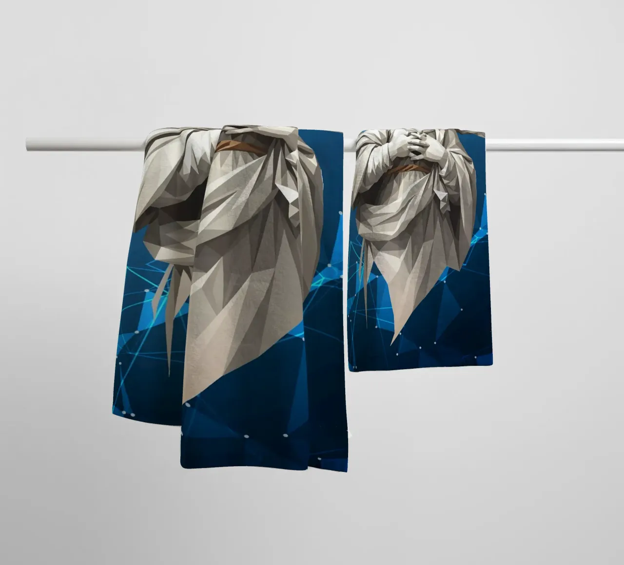 Statua dell'angelo Anima Benedetta Lowpoly asciugamano da bagno da Low Profile