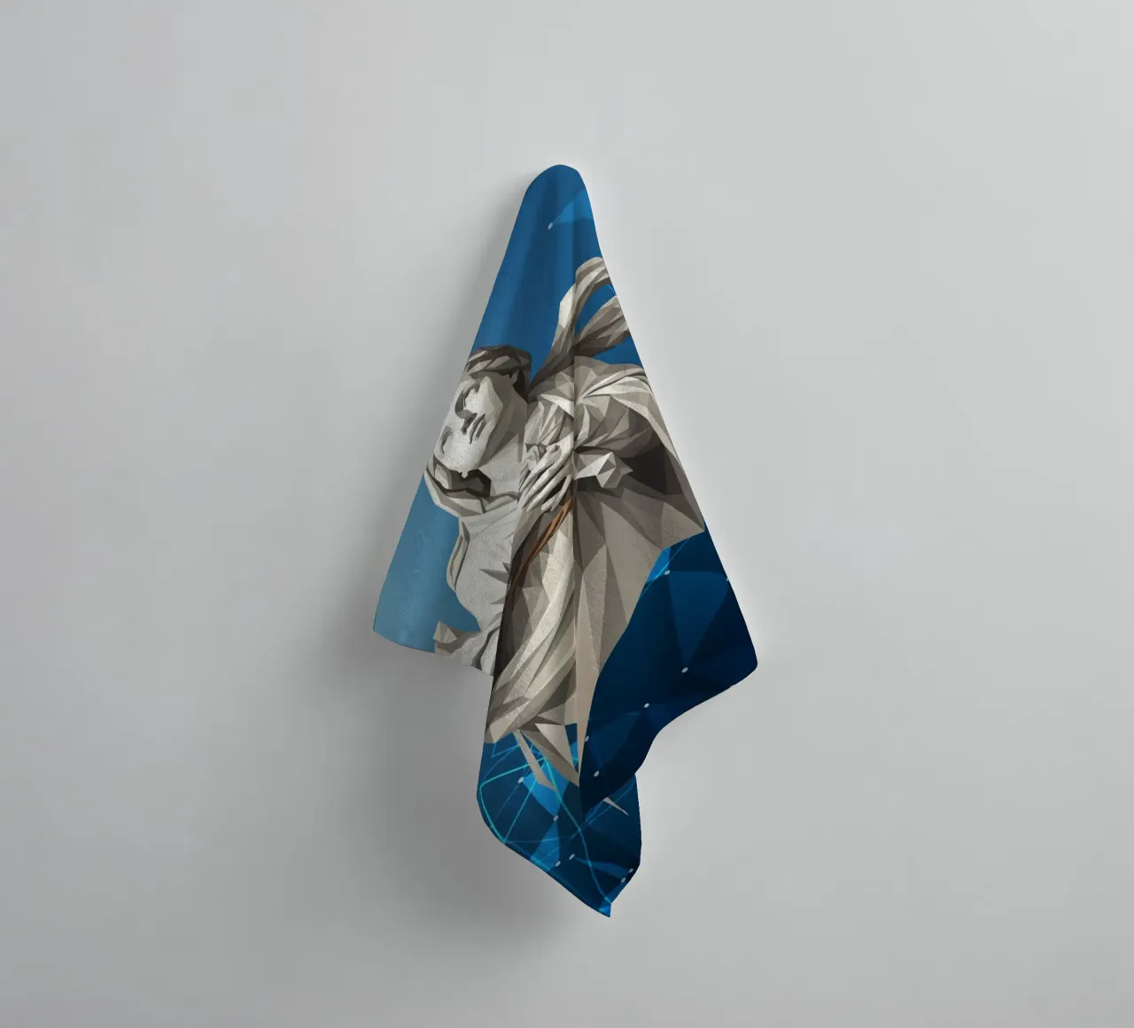 Statua dell'angelo Anima Benedetta Lowpoly asciugamano da bagno da Low Profile
