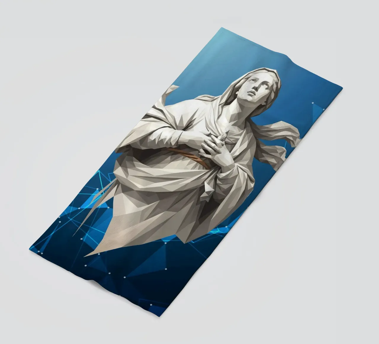 Statua dell'angelo Anima Benedetta Lowpoly telo mare da Low Profile
