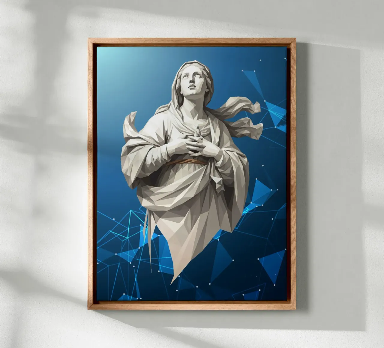 Statua dell'angelo Anima Benedetta Lowpoly tela da Low Profile
