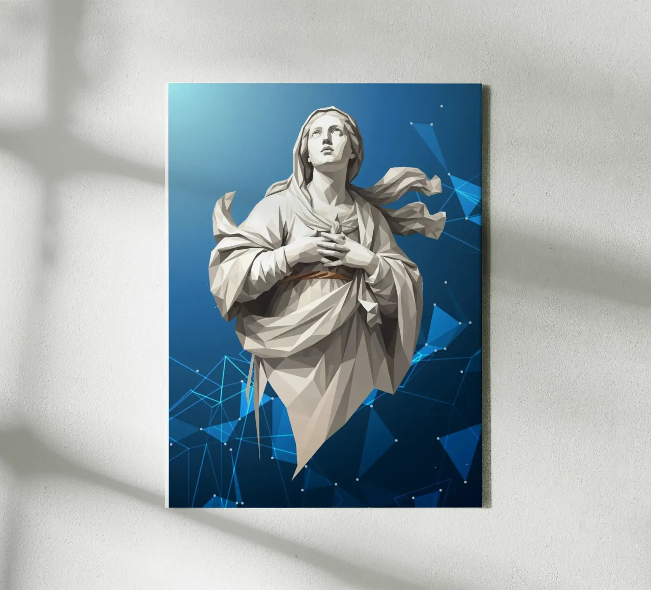 Statua dell'angelo Anima Benedetta Lowpoly tela da Low Profile