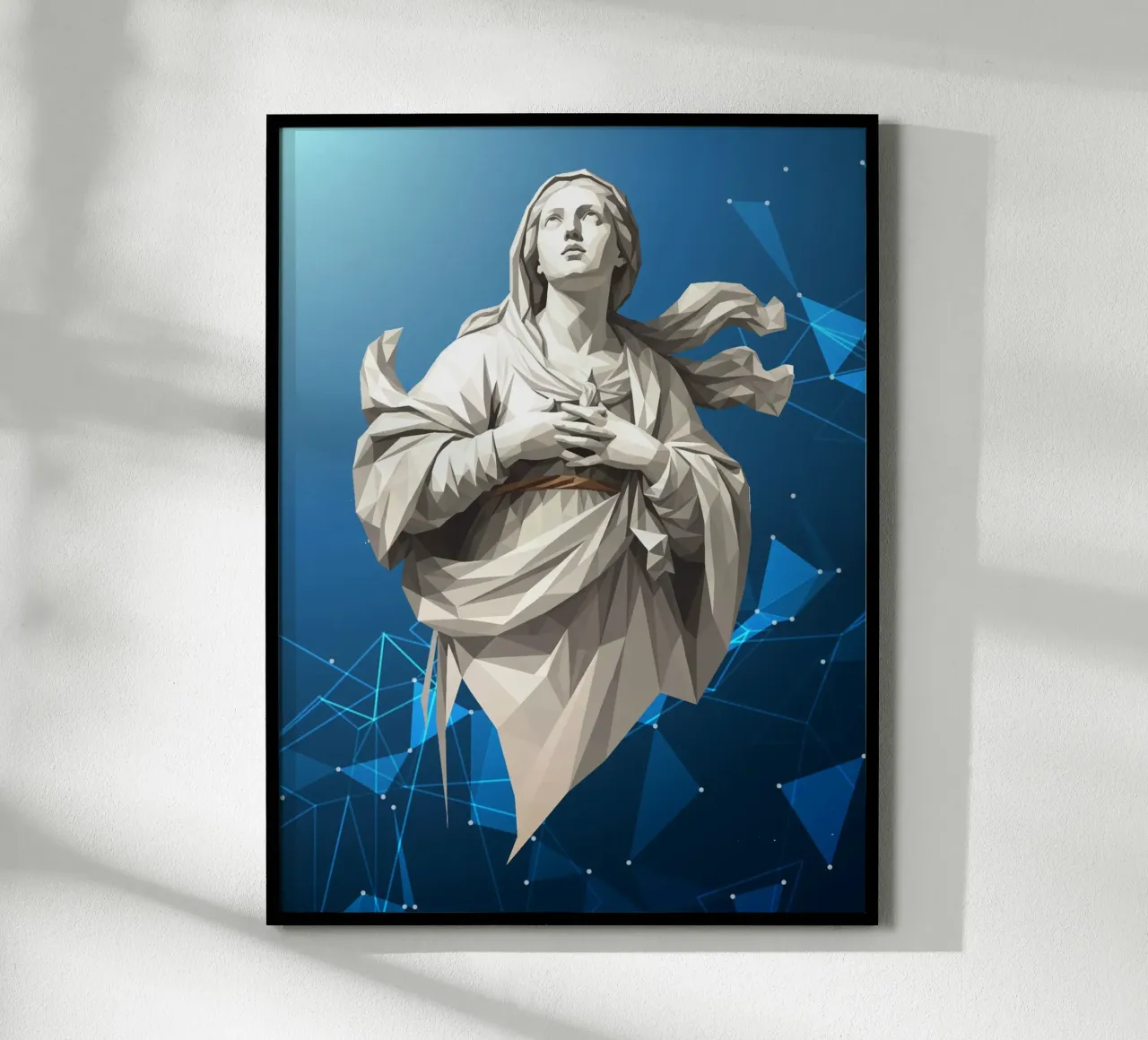 Statua dell'angelo Anima Benedetta Lowpoly carta hahnemühle da Low Profile