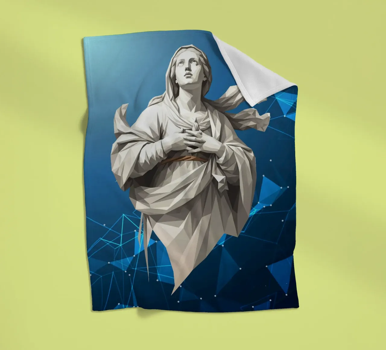 Statua dell'angelo Anima Benedetta Lowpoly coperta in pile da Low Profile