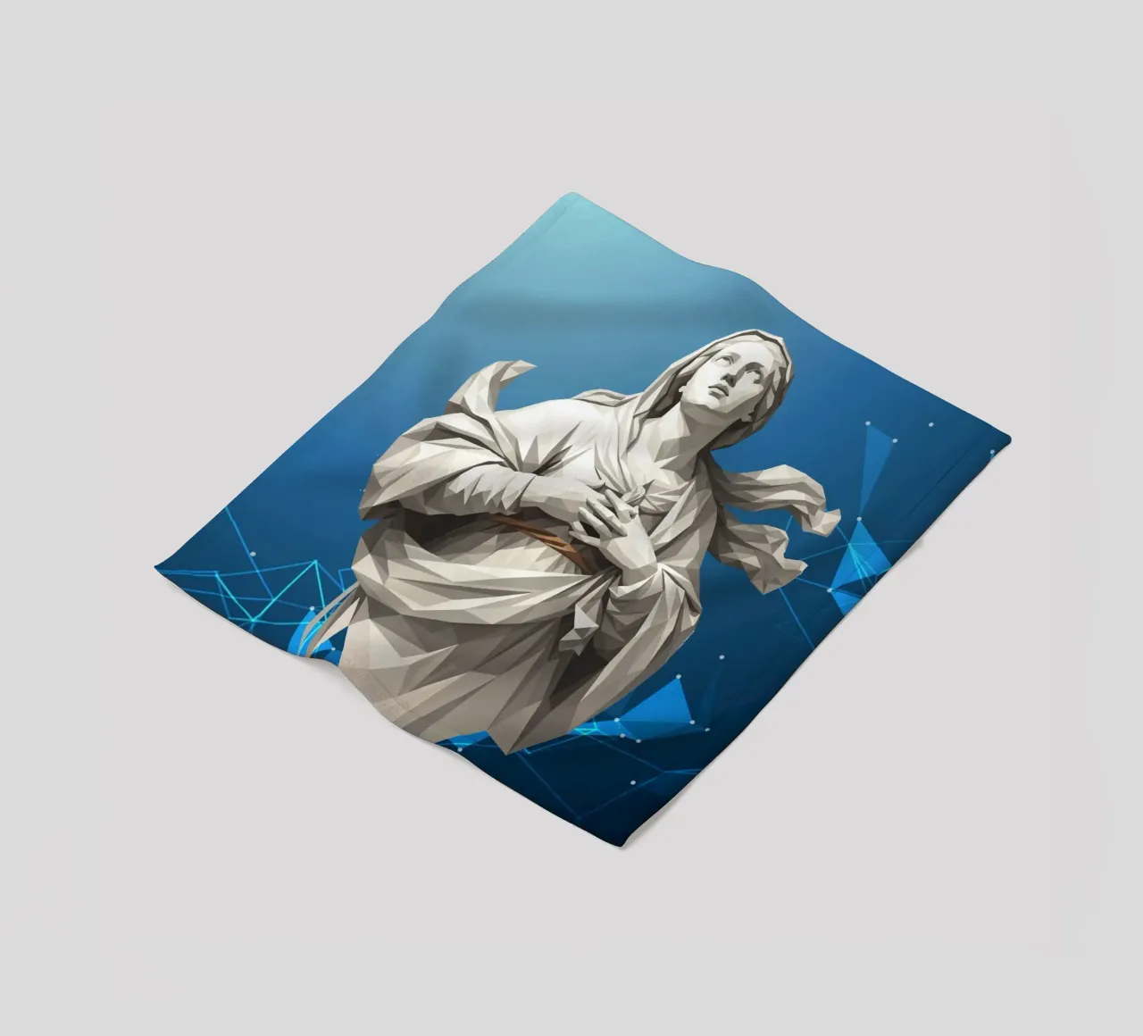 Statua dell'angelo Anima Benedetta Lowpoly coperta in pile da Low Profile