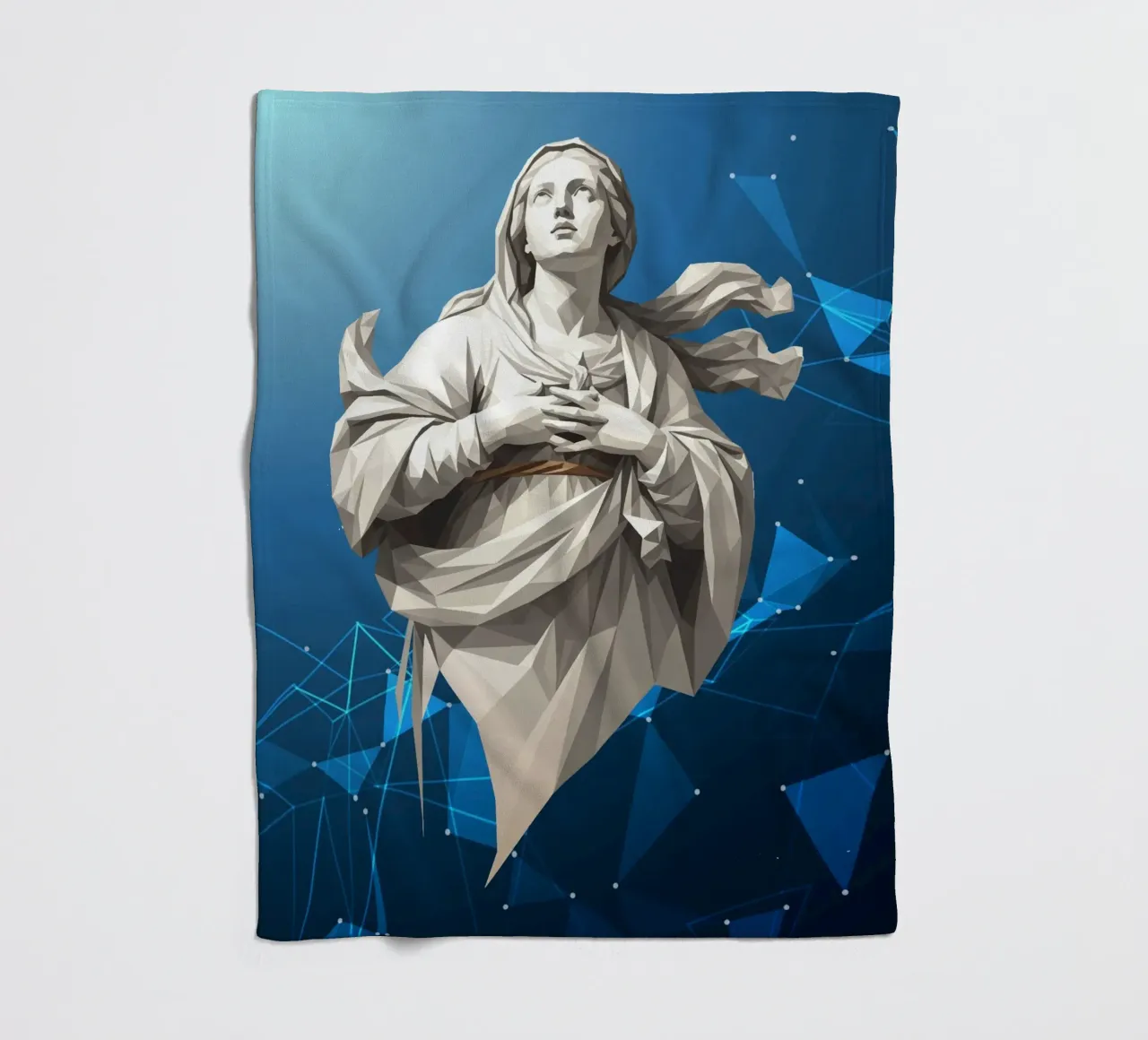 Statua dell'angelo Anima Benedetta Lowpoly coperta in pile da Low Profile