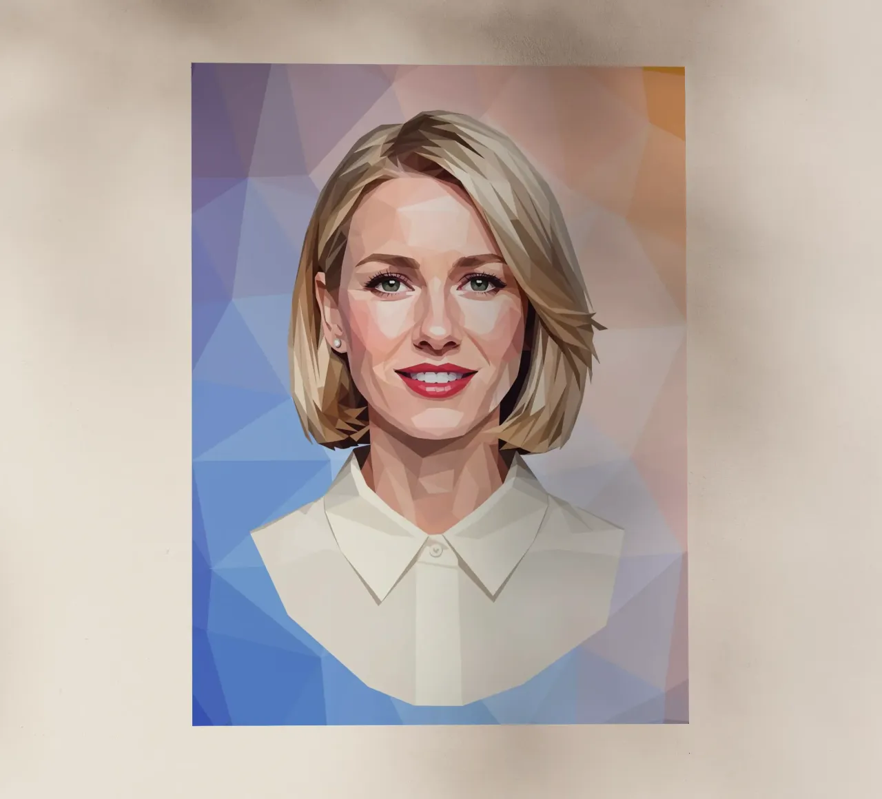 Naomi Watts Lowpoly pellicola backlit da Low Profile
