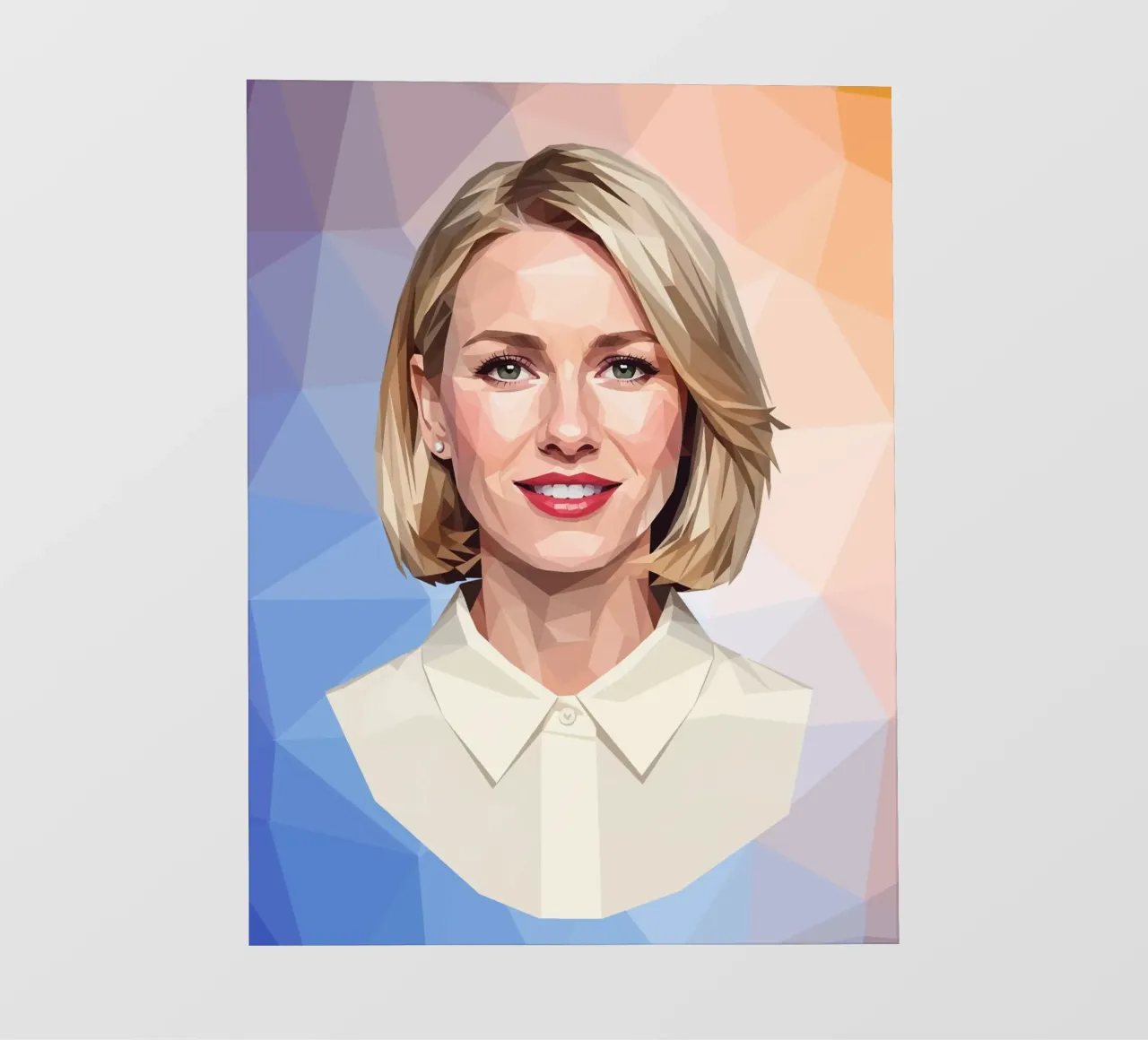 Naomi Watts Lowpoly pellicola backlit da Low Profile