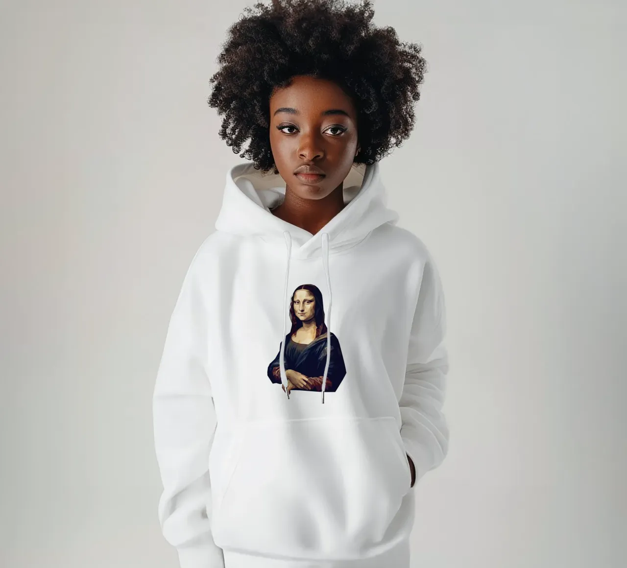 Monna Lisa Lowpoly felpa con cappuccio da Low Profile