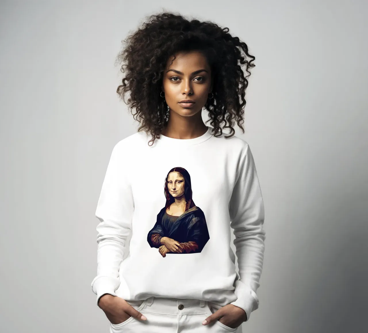 Mona Lisa Lowpoly sudadera de Low Profile