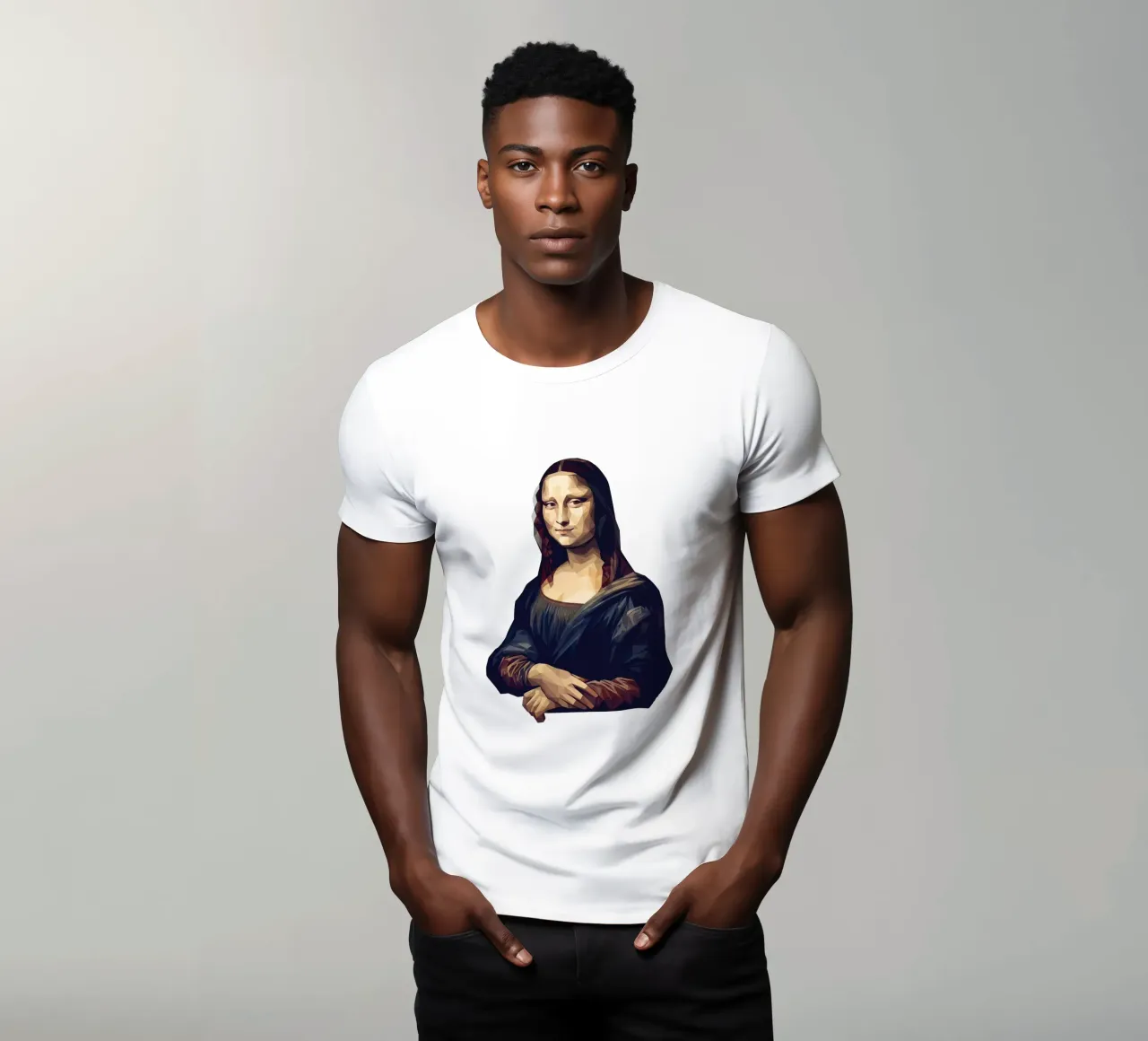 Monna Lisa Lowpoly t-shirt da Low Profile