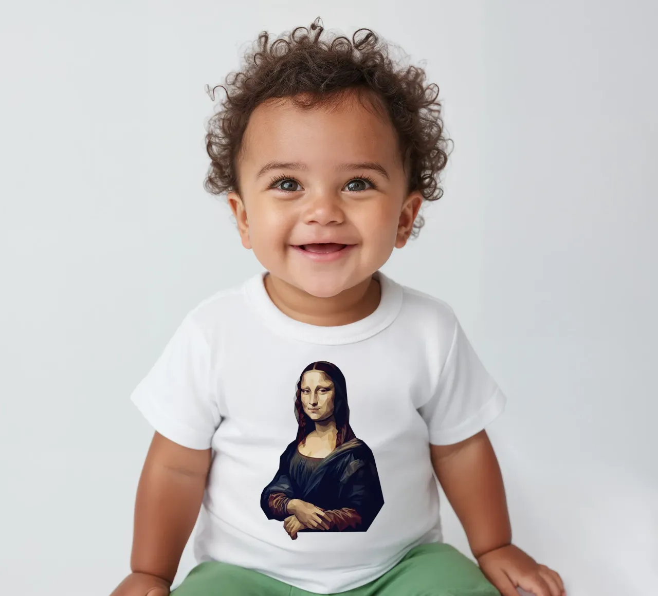 Monna Lisa Lowpoly maglietta neonato da Low Profile