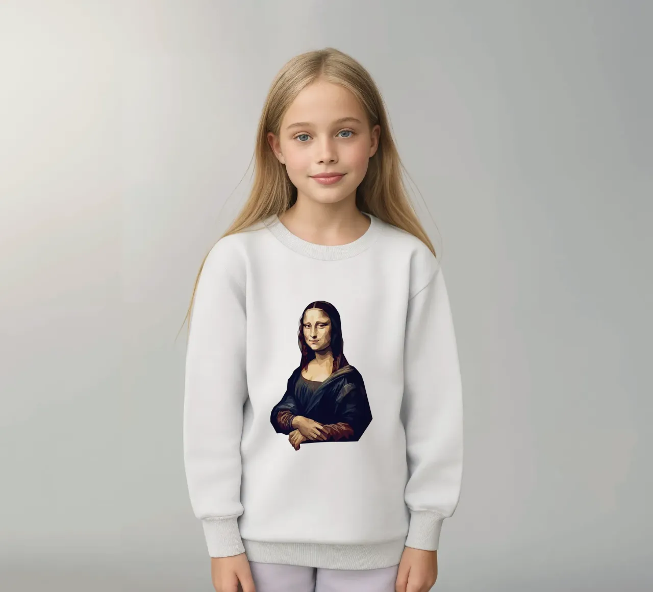 Monna Lisa Lowpoly felpa bambino da Low Profile