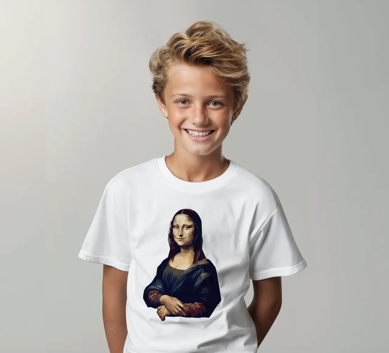 Monna Lisa Lowpoly t-shirt bambini da Low Profile