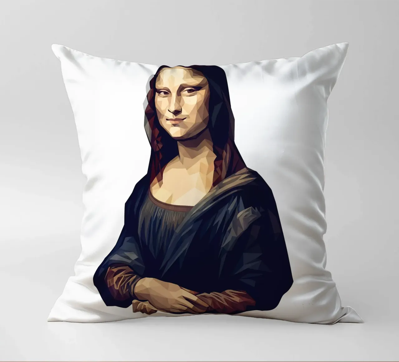 Monna Lisa Lowpoly cuscino da Low Profile