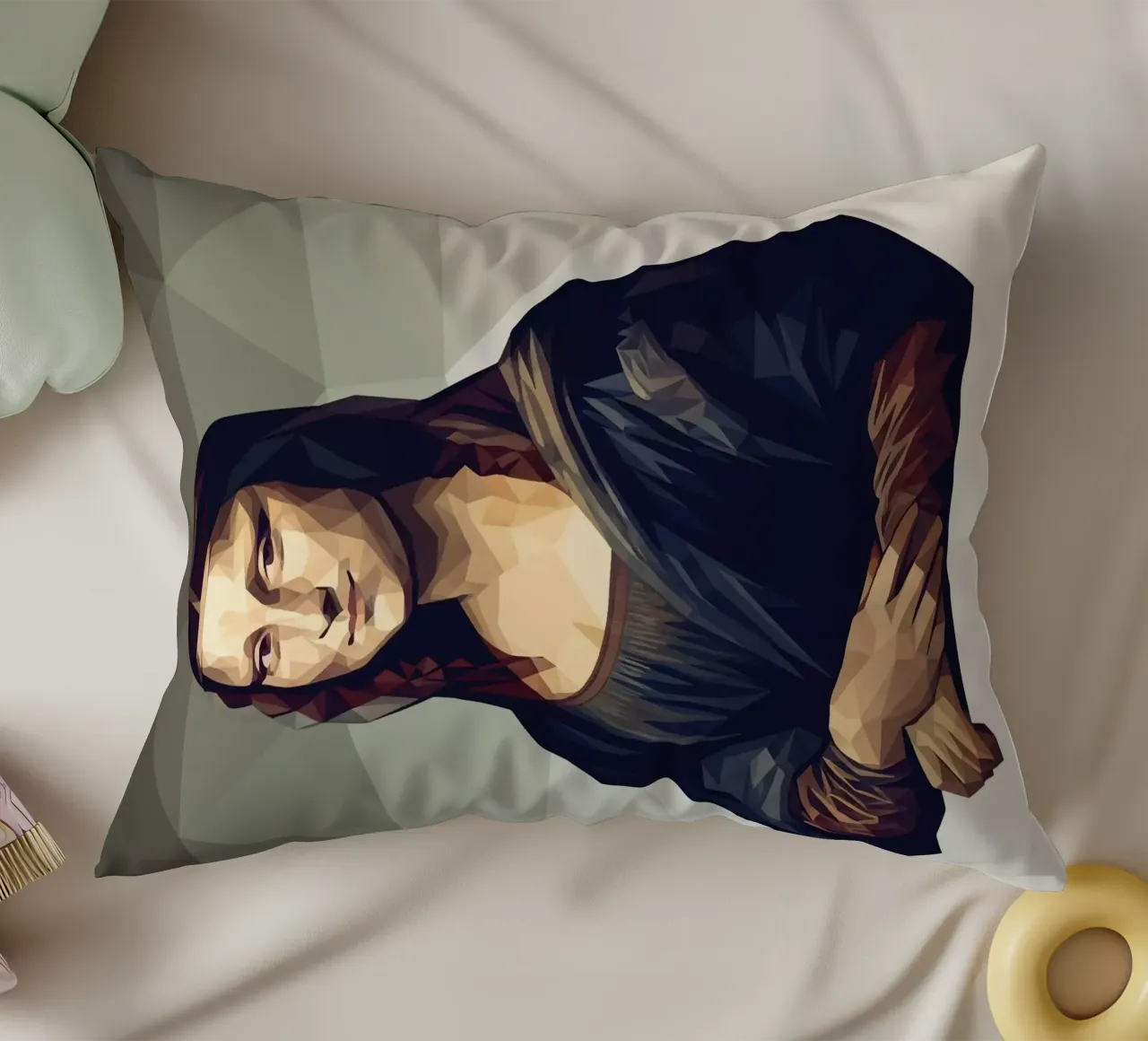 Monna Lisa Lowpoly cuscino da Low Profile