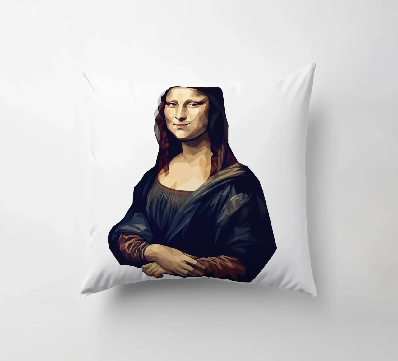 Monna Lisa Lowpoly cuscino da Low Profile