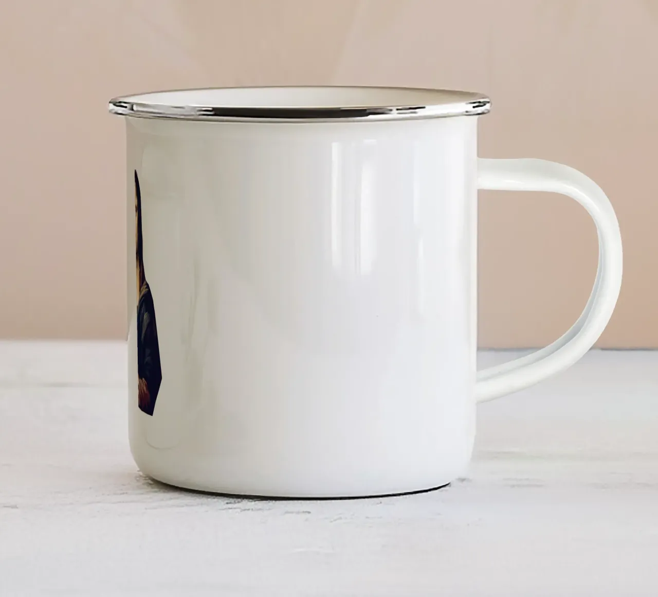 Monna Lisa Lowpoly tazza in smalto da Low Profile