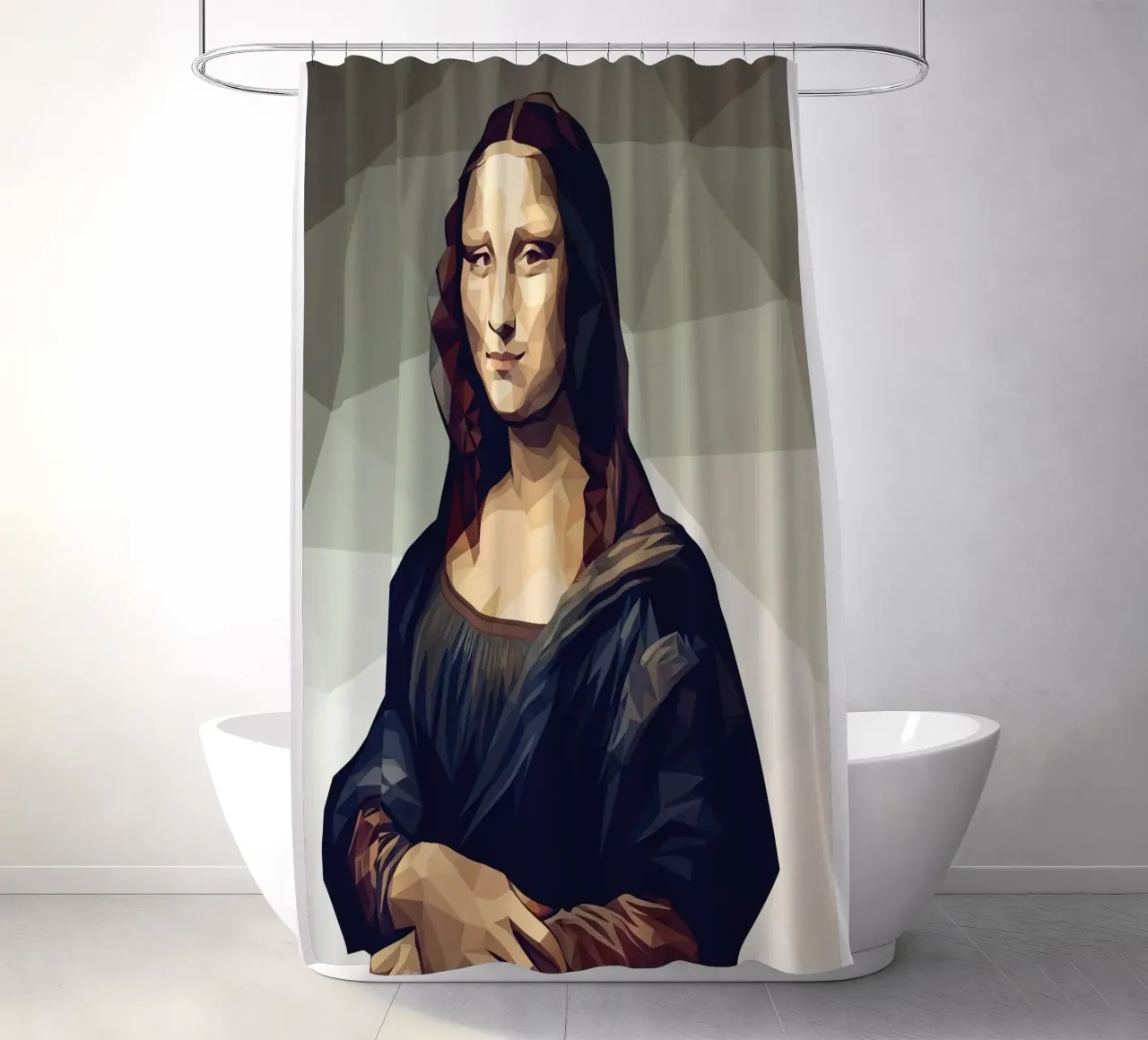 Monna Lisa Lowpoly tenda da doccia da Low Profile