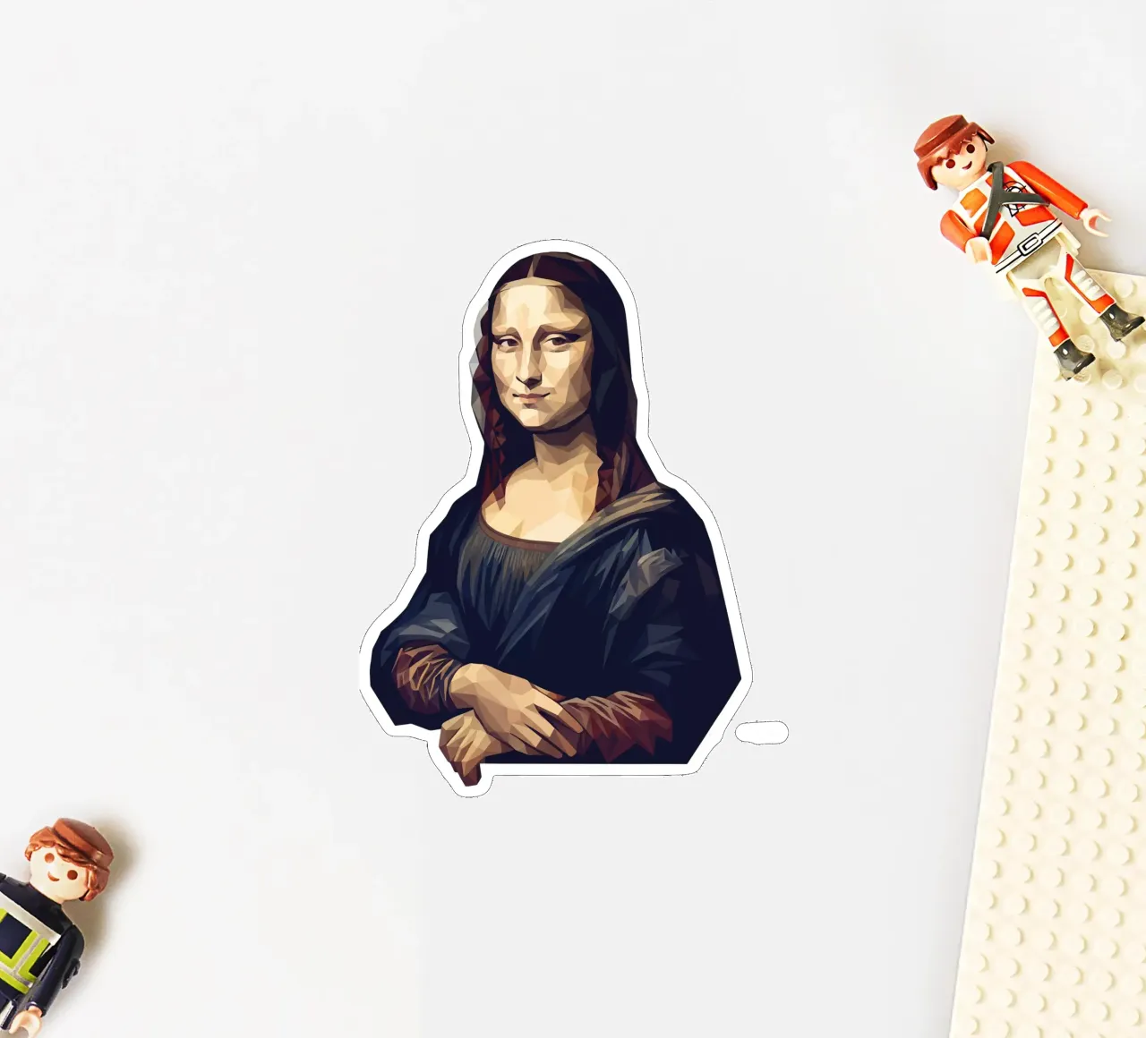 Monna Lisa Lowpoly adesivo da Low Profile