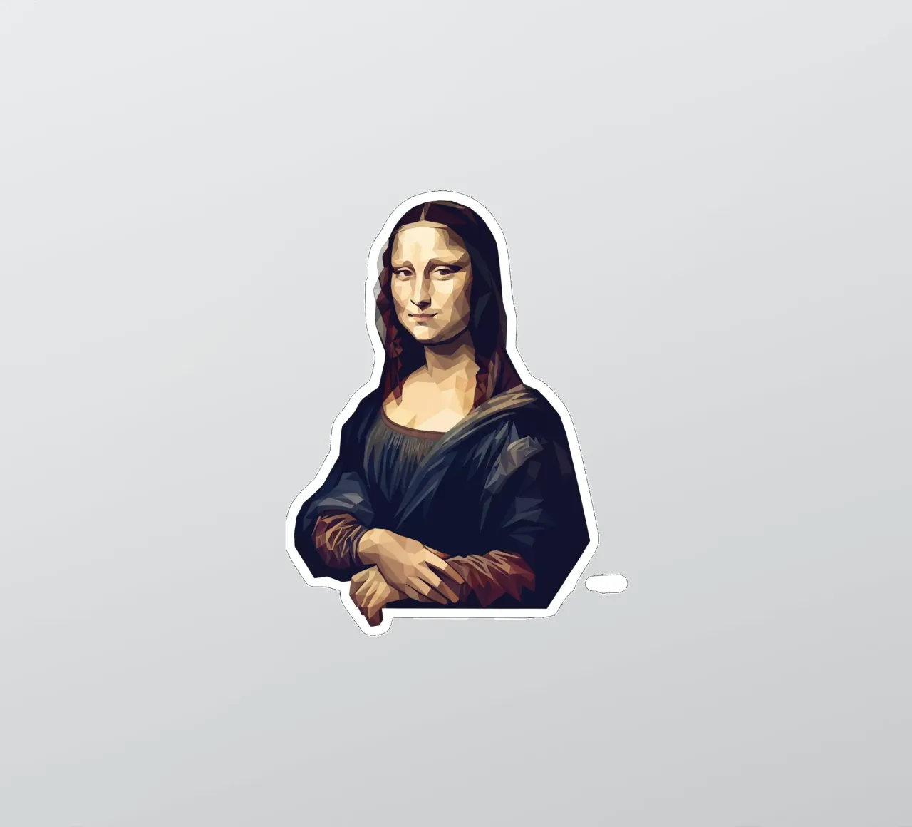 Monna Lisa Lowpoly adesivo da Low Profile