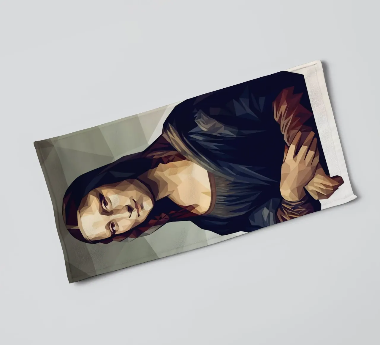 Monna Lisa Lowpoly asciugamano da bagno da Low Profile