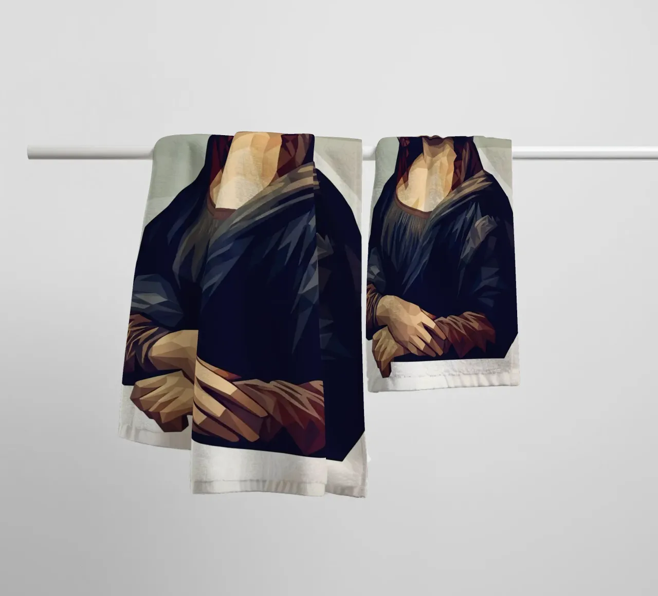 Monna Lisa Lowpoly asciugamano da bagno da Low Profile