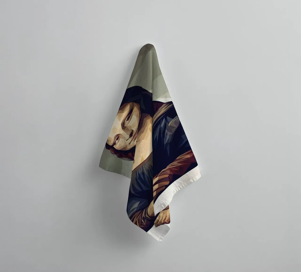 Monna Lisa Lowpoly asciugamano da bagno da Low Profile
