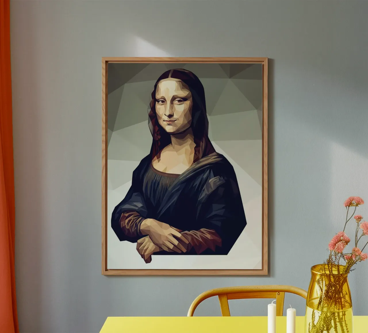 Monna Lisa Lowpoly alluminio dibond da Low Profile