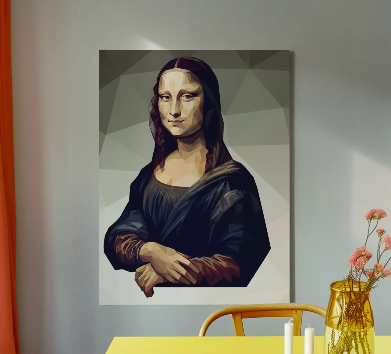 Monna Lisa Lowpoly tela da Low Profile