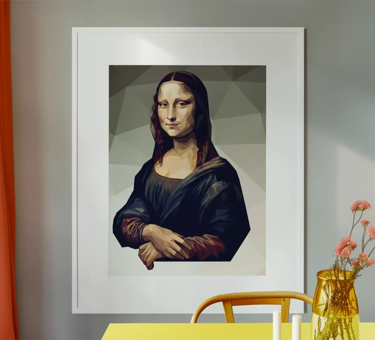 Monna Lisa Lowpoly carta hahnemühle da Low Profile