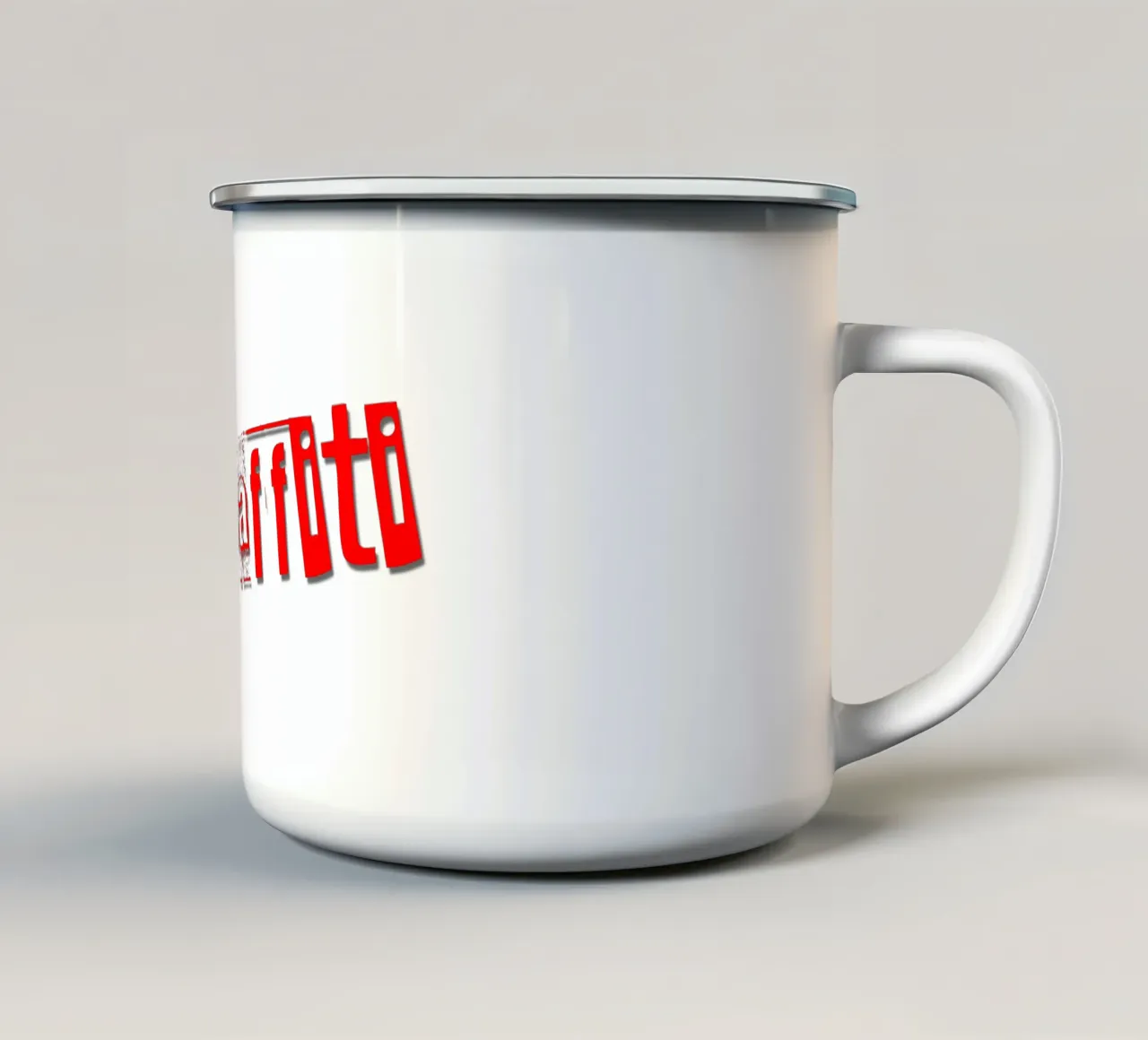 Testo dei graffiti Design tipografico tazza in smalto da Urban Life