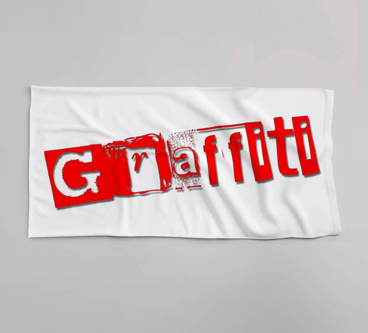Graffiti Text Typographic Design towel by Urban Life