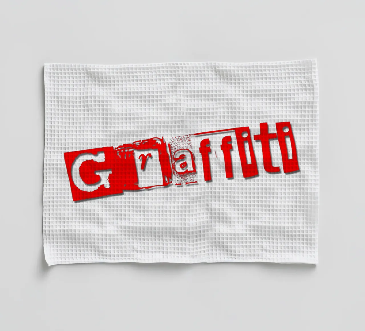 Graffiti Text Typographic Design torchon de Urban Life