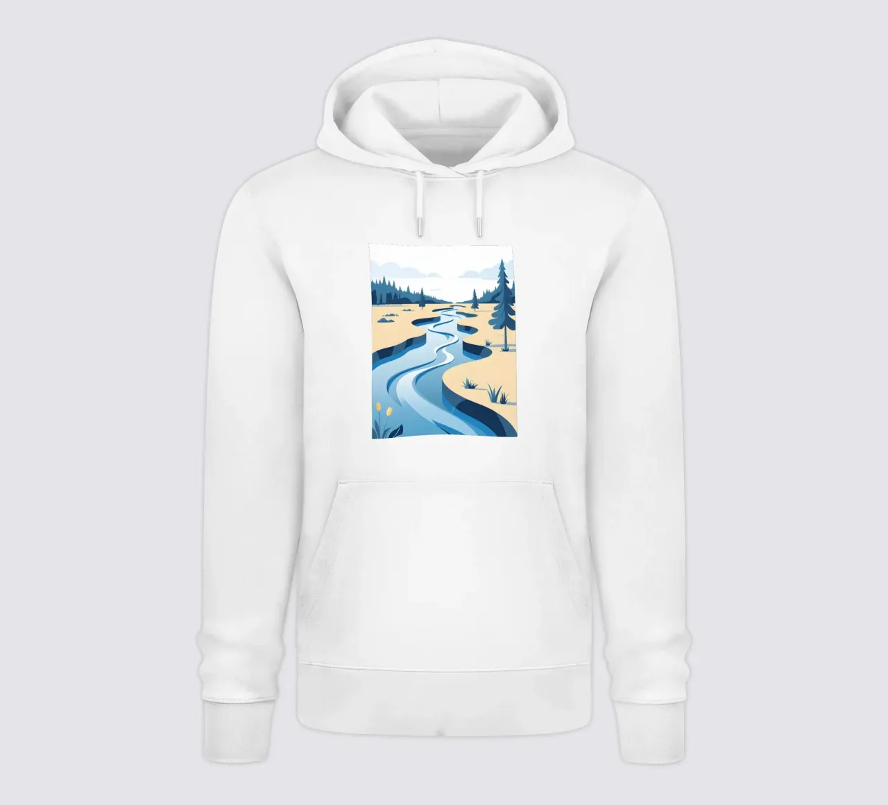 Curva del fiume felpa con cappuccio da LIFESTYLE OBJECTS