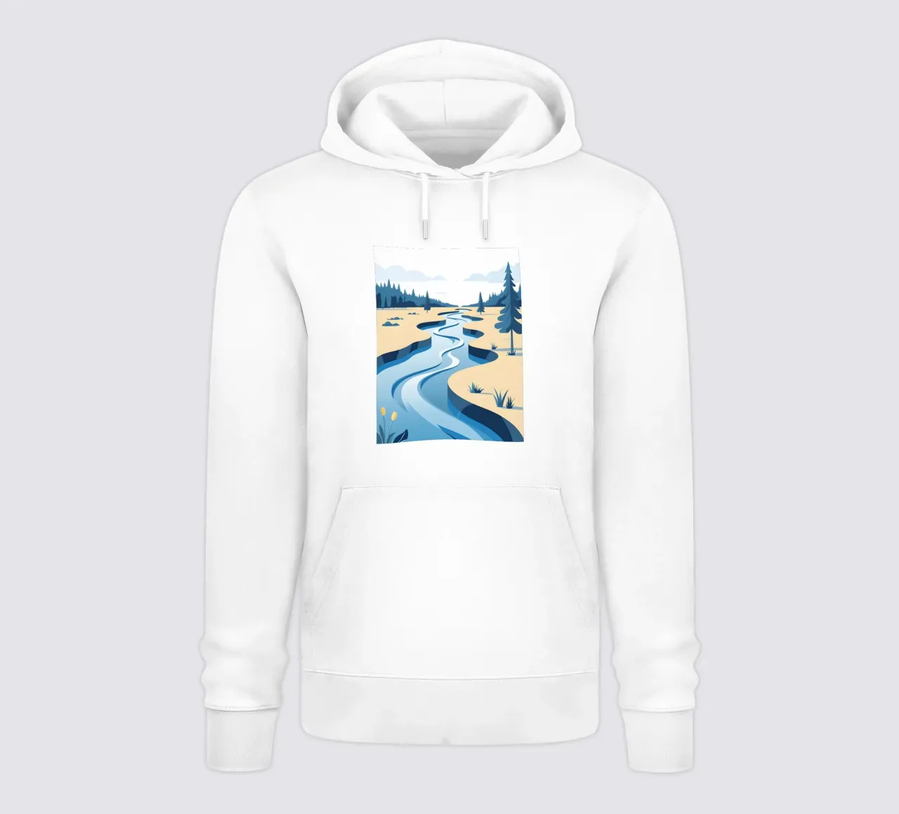 Curva del fiume felpa con cappuccio da LIFESTYLE OBJECTS