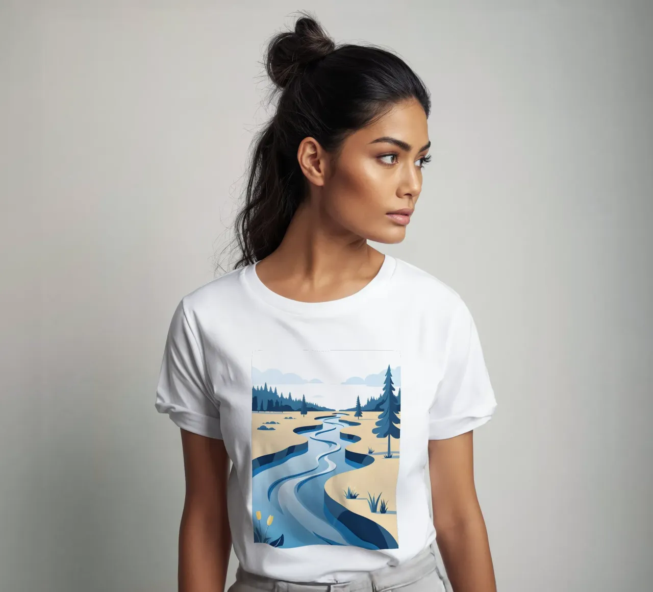 Curva del fiume t-shirt da LIFESTYLE OBJECTS