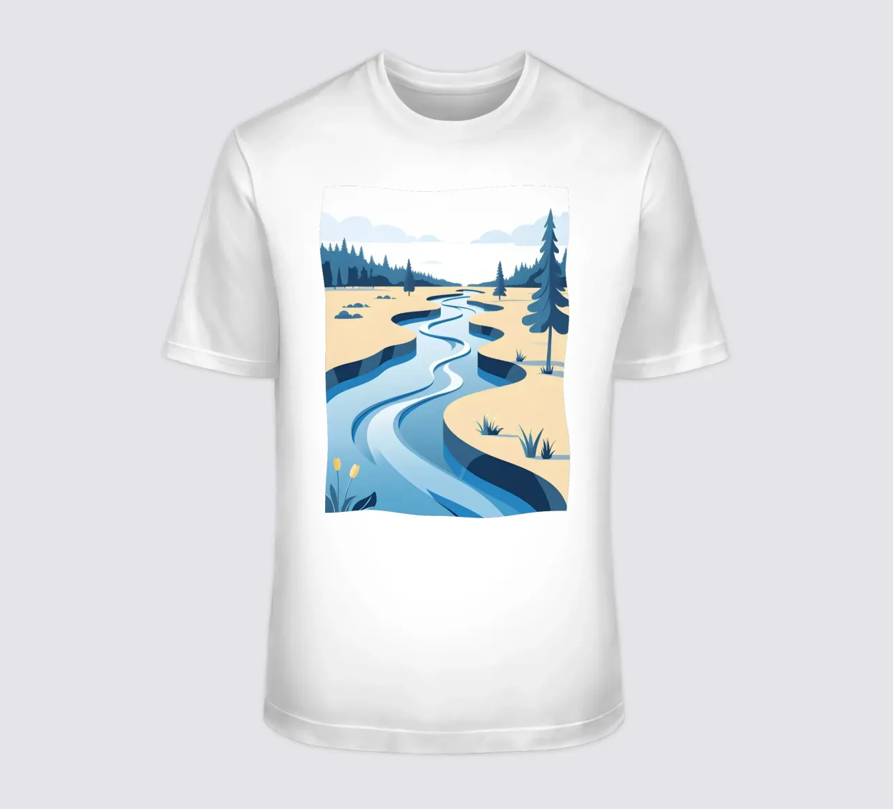 Curva del fiume t-shirt da LIFESTYLE OBJECTS