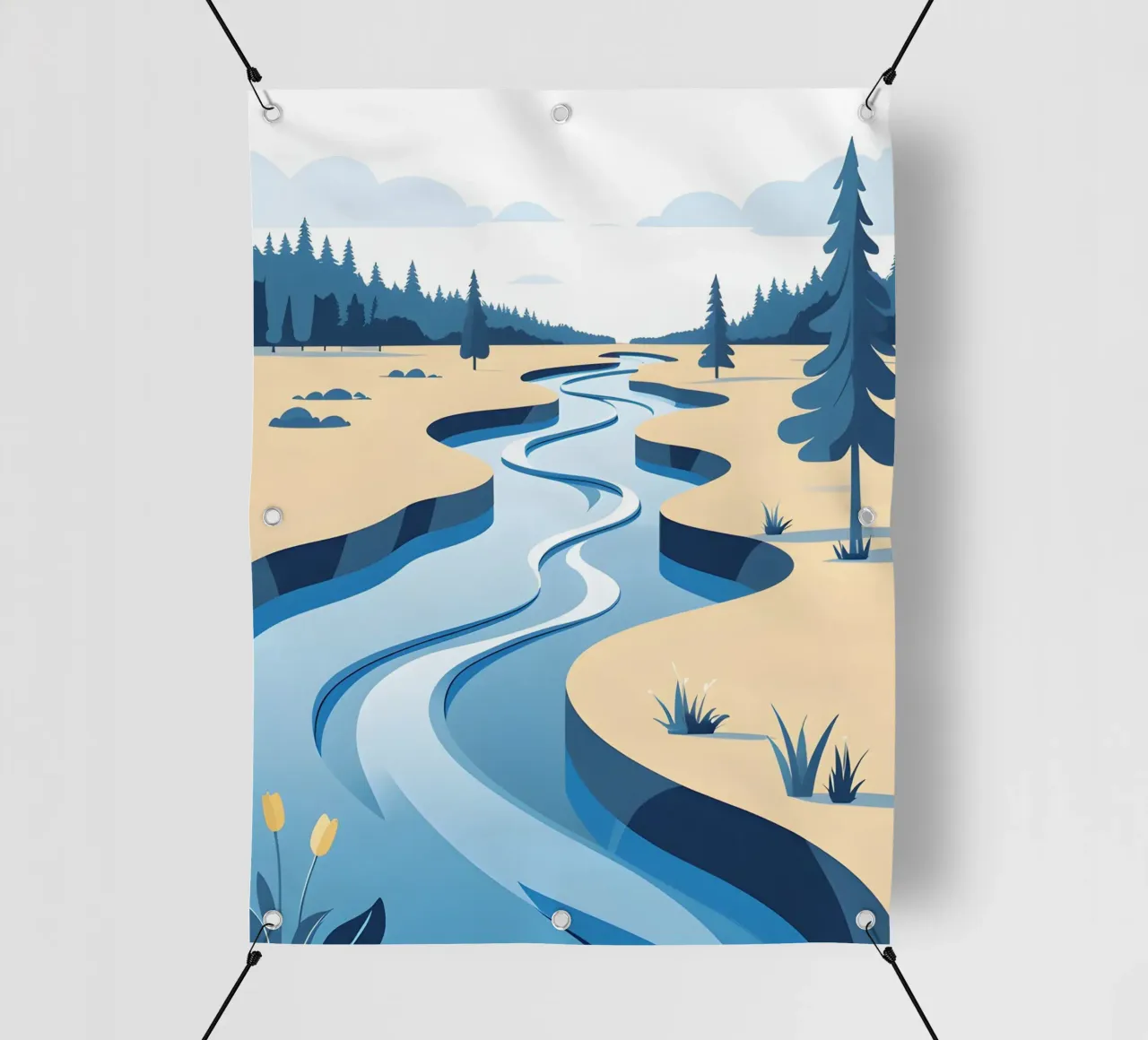 Curva del fiume telo in pvc da LIFESTYLE OBJECTS
