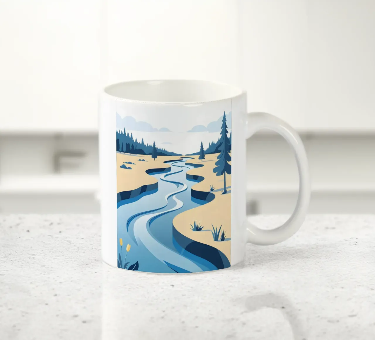 Curva del fiume tazza in ceramica da LIFESTYLE OBJECTS