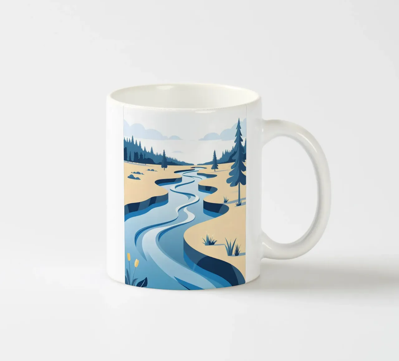 Curva del fiume tazza in ceramica da LIFESTYLE OBJECTS