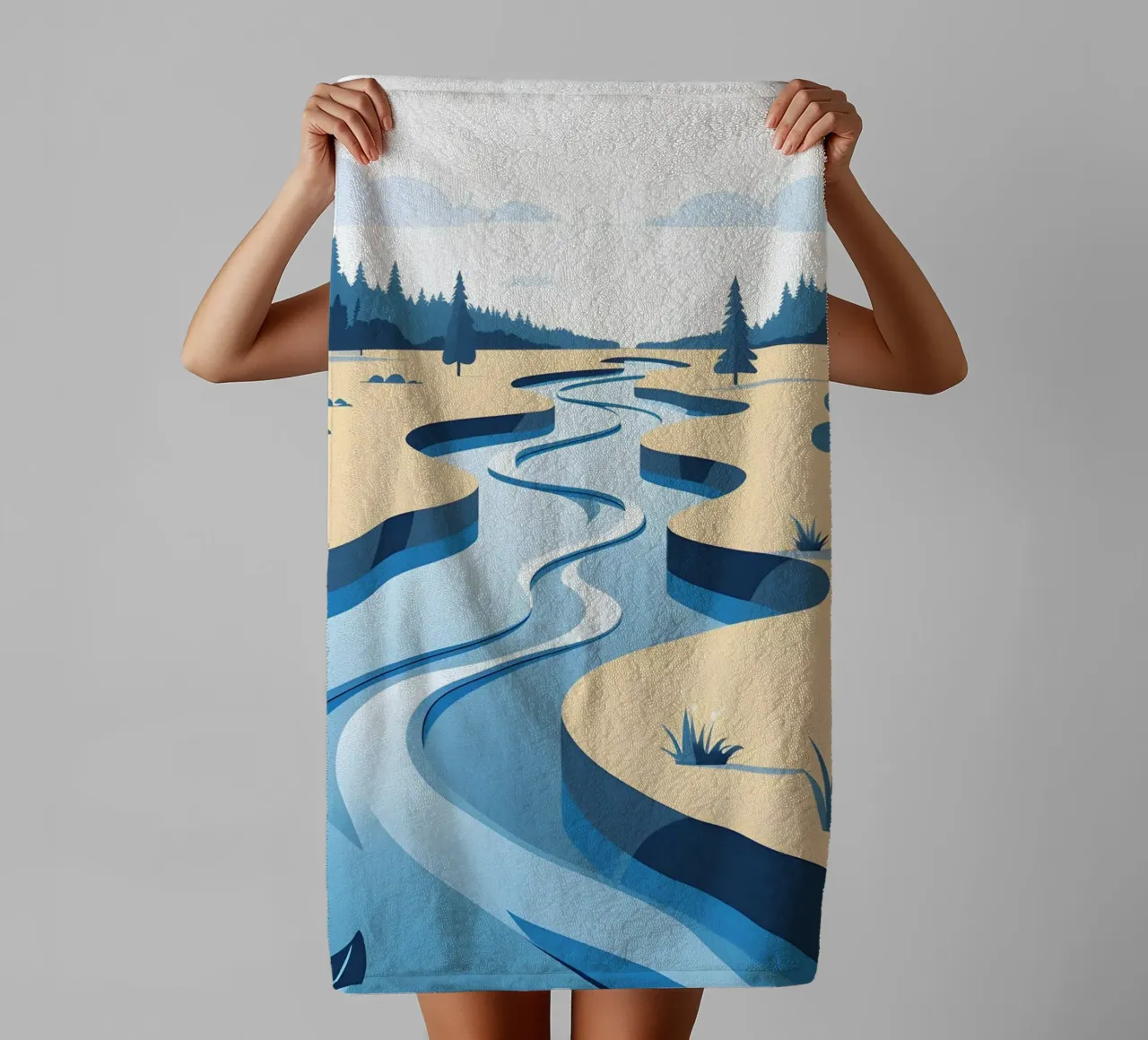 Curva del fiume asciugamano da bagno da LIFESTYLE OBJECTS