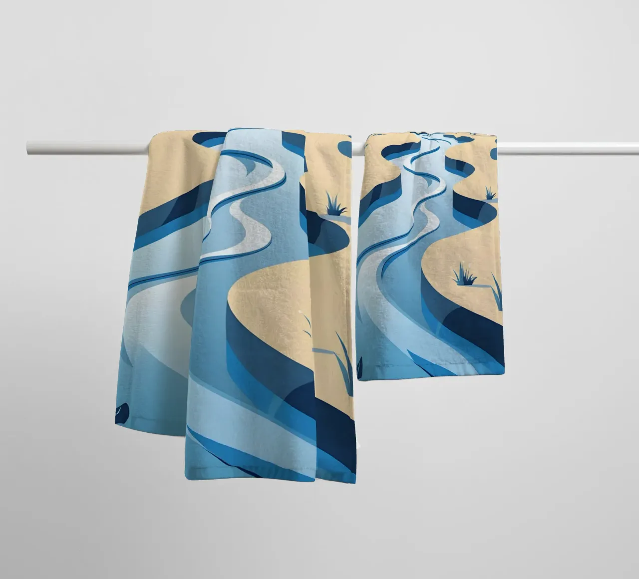 Curva del fiume asciugamano da bagno da LIFESTYLE OBJECTS